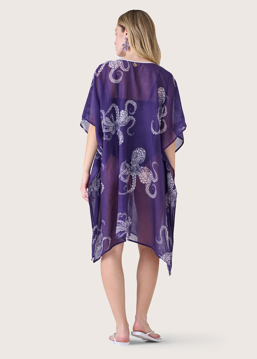 Benny 100% cotton kaftan BLU Woman , image number 4