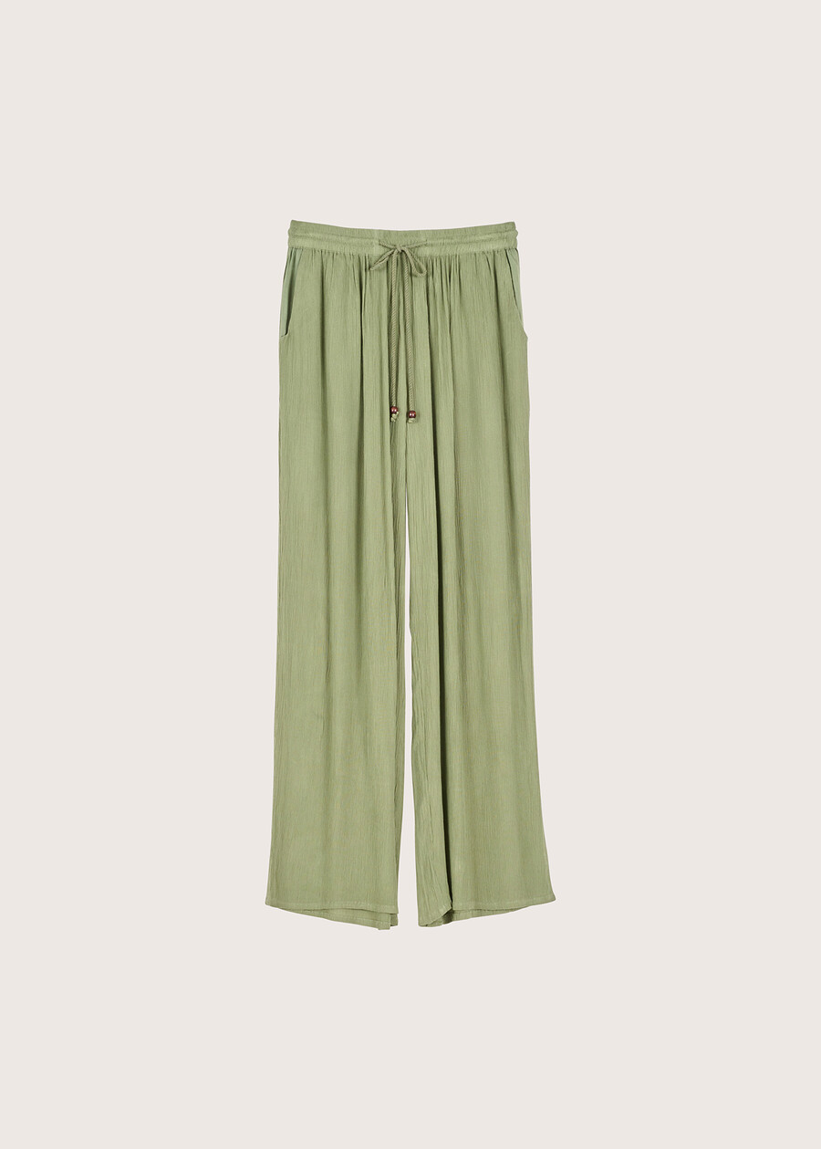 Pixar 100% rayon trousers VERDE OLIVA Woman , image number 5