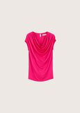 Samba viscose top ROSA FUCSIABLU MEDIUM BLUE Woman image number 4