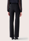 Giorgia trousers in Milano stitch BIANCO WHITENERO BLACK Woman image number 6