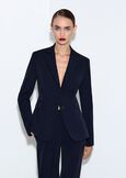 Giselle technical fabric blazer NERO BLACKBEIGE GESSOBLU Woman image number 1