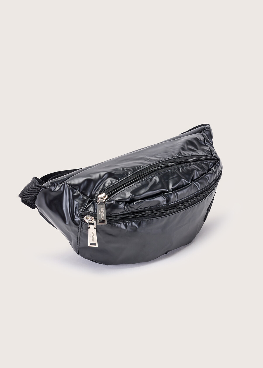 Bettlan shiny nylon pouch NERO BLACK Woman , image number 3