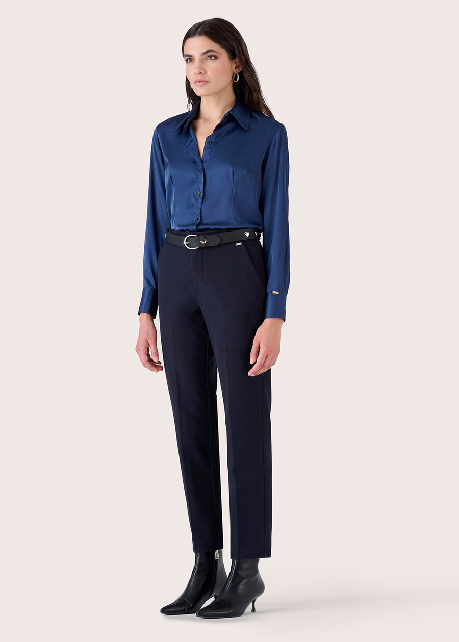 Trousers Alice in technical fabric NERO BLACKBEIGE GESSOBLU Woman , image number 3