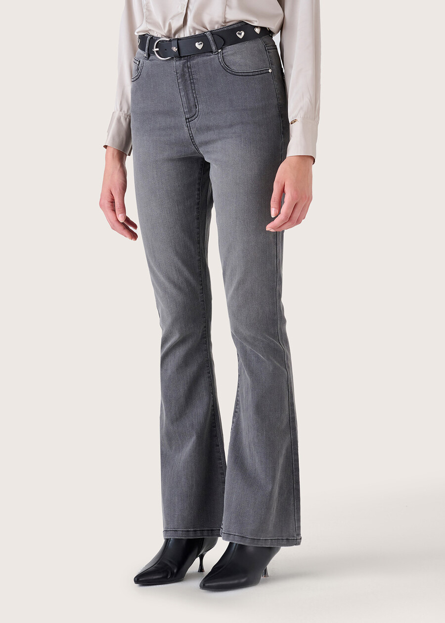 Cindy denim cotton trousers DENIM DARK DENIMGRIGIO GREY Woman , image number 2