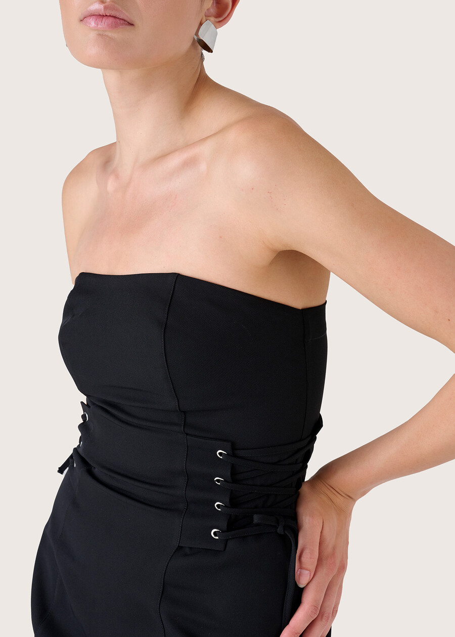 Axel dress with crisscross details NERO BLACK Woman , image number 4