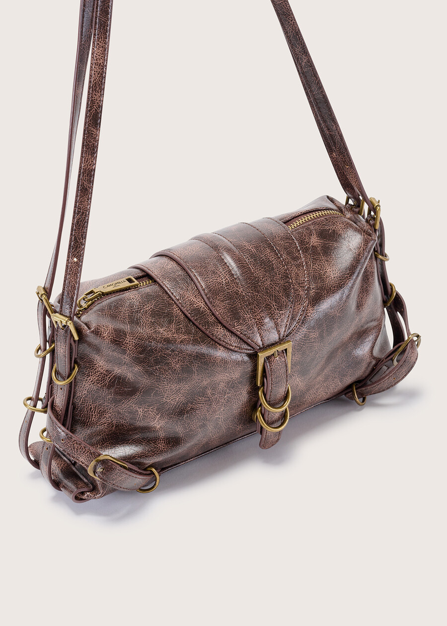 Benilda eco-leather crossbody bag MARRONE JAVA Woman , image number 3