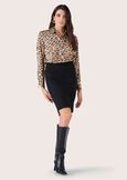 Gianet skirt in Milano knit fabric NERO BLACK Woman image number 1