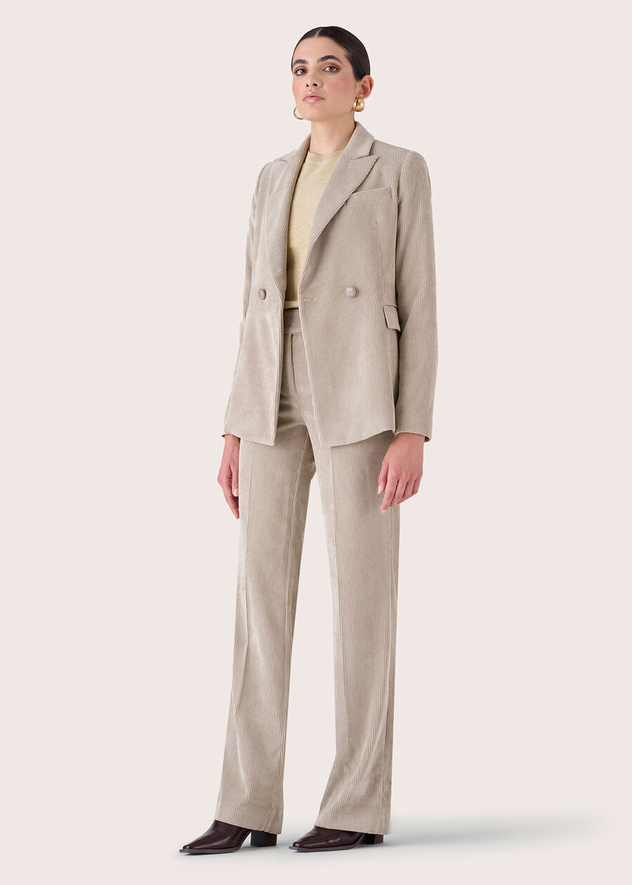 Giorgia trousers in corduroy ROSSO BORDEAUXBEIGE GREIGE Woman , image number 2