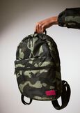 Benny camouflage nylon backpack VERDE SALVIA Woman image number 1