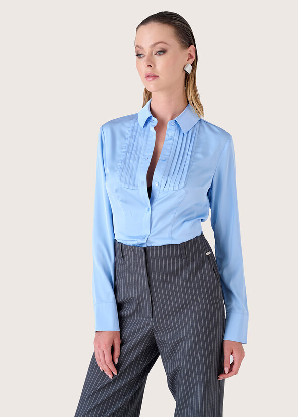 Camicia Celeste in satin BLU CELESTE Donna null