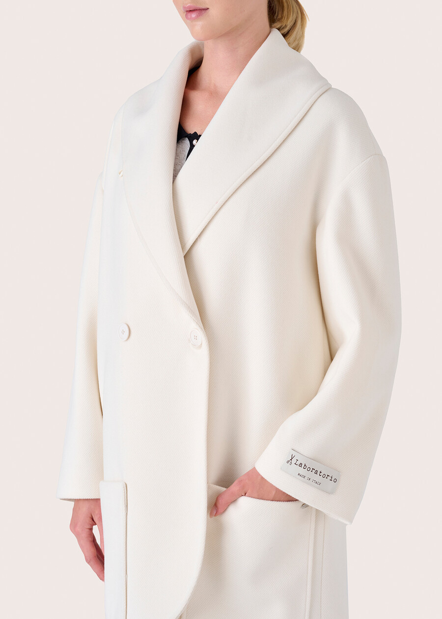 Calvin white woolen coat BIANCO WHITE Woman , image number 4