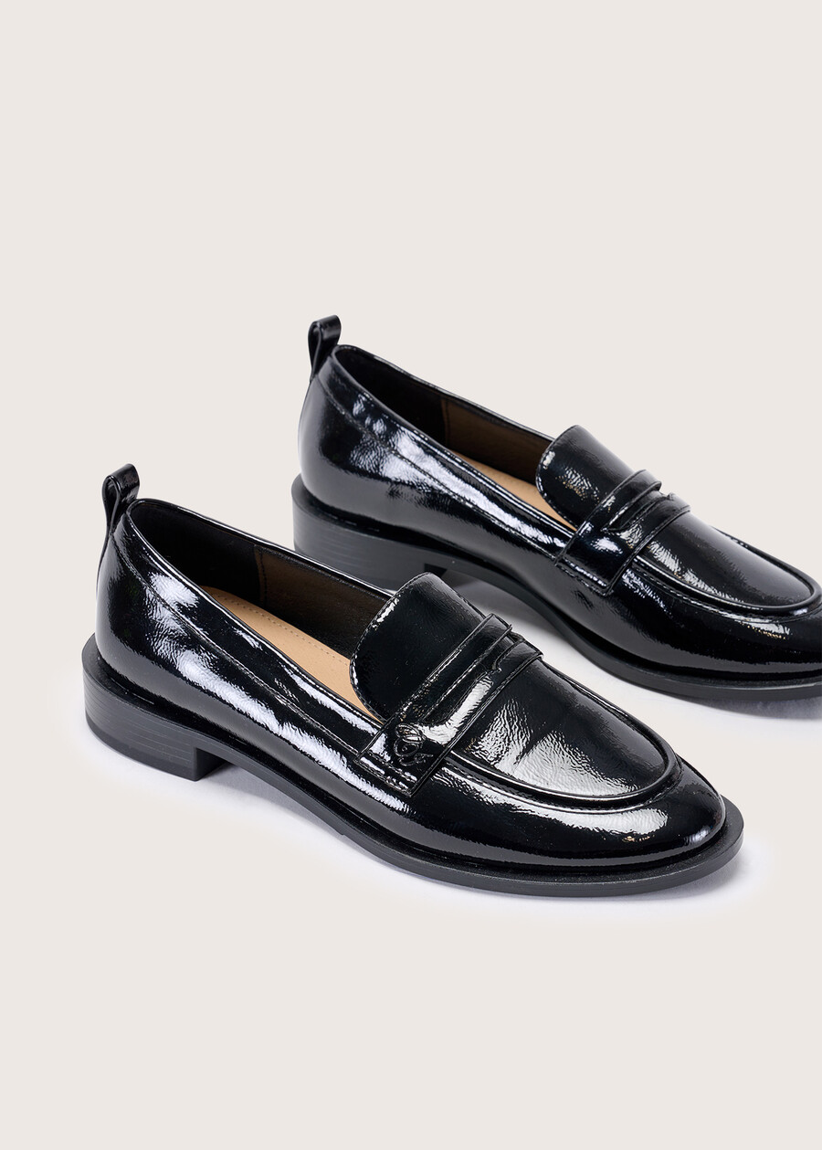 Semm lacquered eco-leather loafer NERO BLACK Woman , image number 1