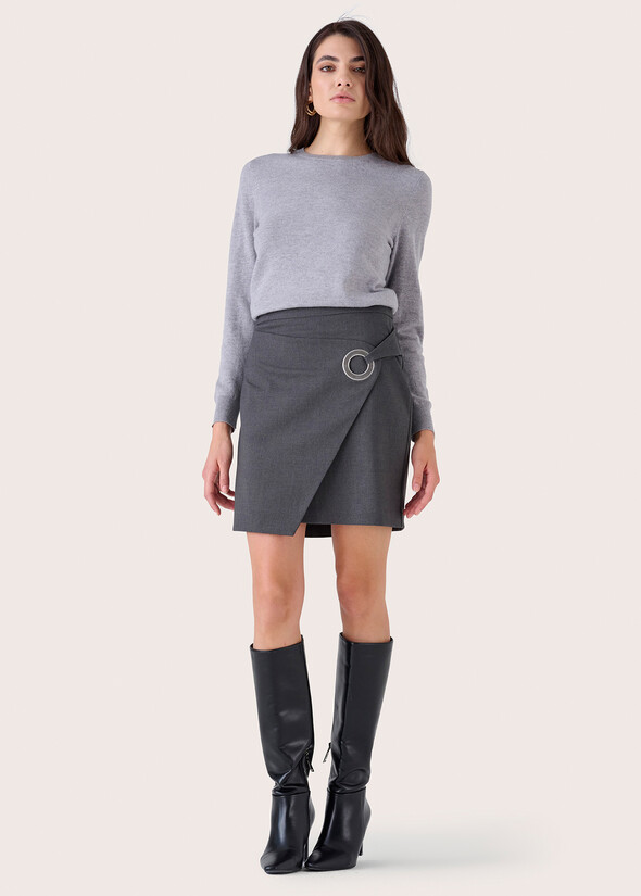 Gio skirt with silver ring GRIGIO DARK GREY Woman null