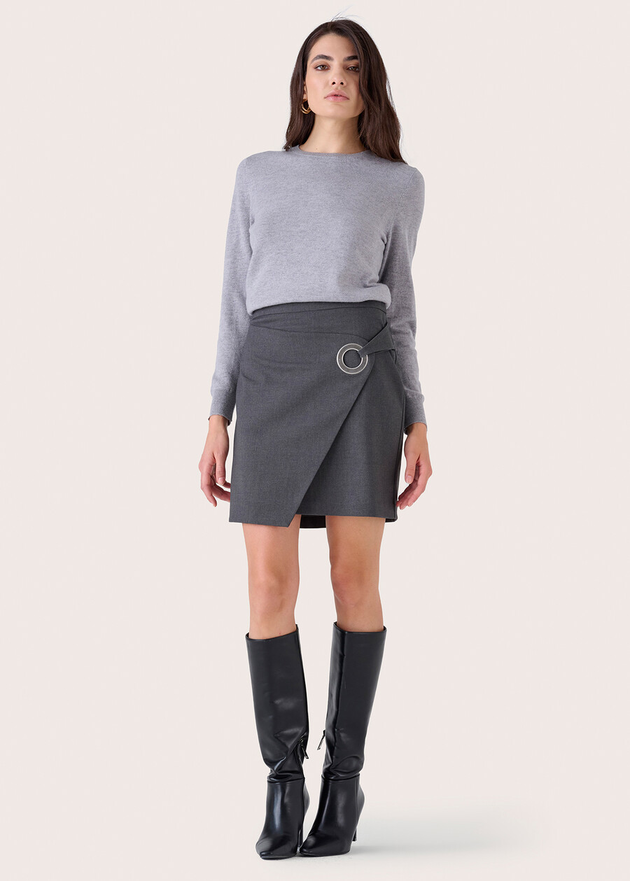 Gio skirt with silver ring GRIGIO DARK GREY Woman , image number 1