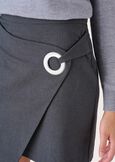 Gio skirt with silver ring GRIGIO DARK GREY Woman image number 4