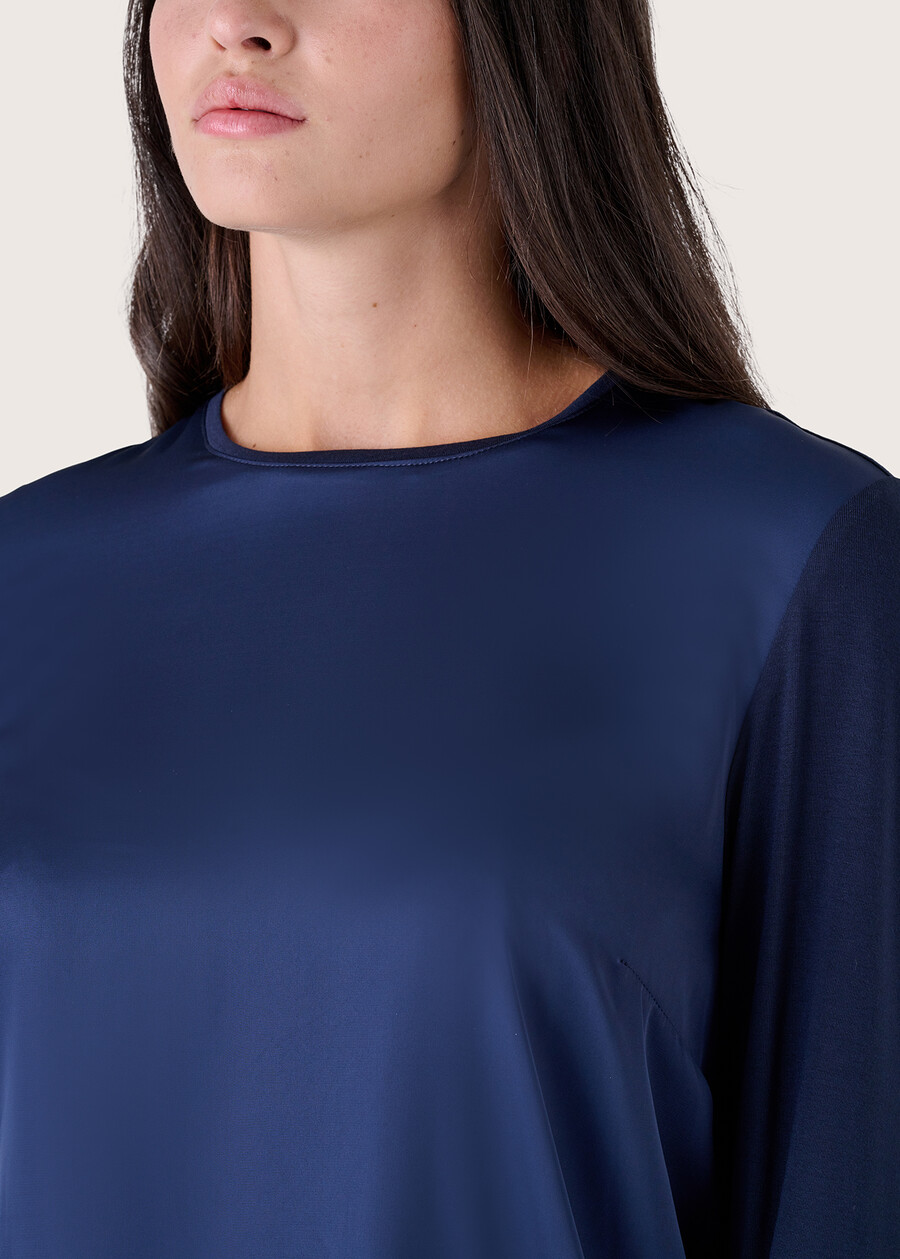 Cassys double-fabric blouse BIANCO WHITEBLU Woman , image number 2