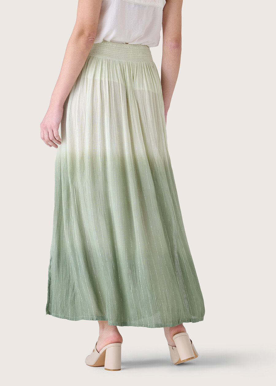 Gin 100% rayon skirt VERDE OLIVA Woman , image number 4