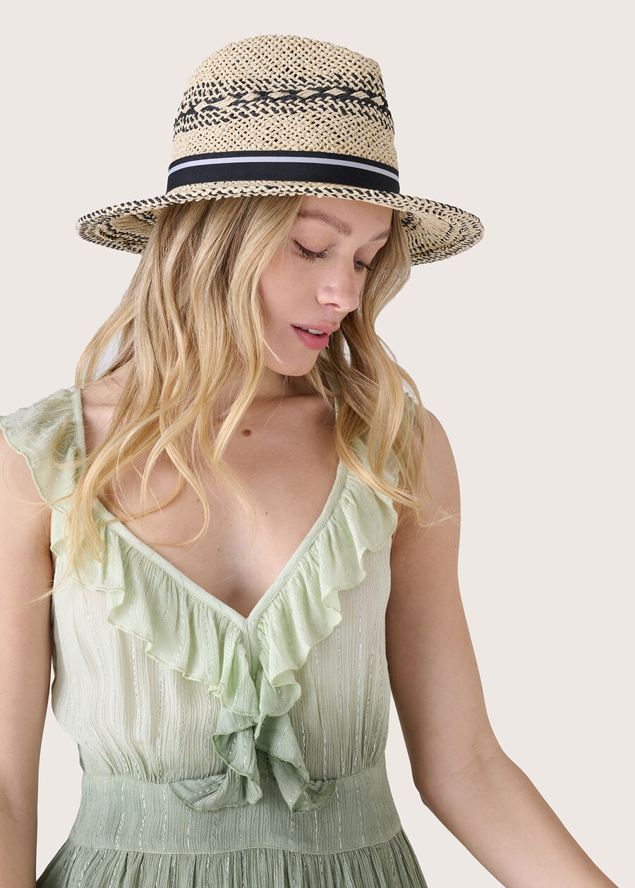 Cillin 100% straw hat BEIGE LIGHT BEIGE Woman , image number 2
