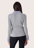 Micol sweater with waist belt BLUE OLTREMARE GRIGIO Woman image number 3