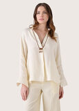 Cabby 100% rayon twill blouse BEIGE LATTE Woman image number 2
