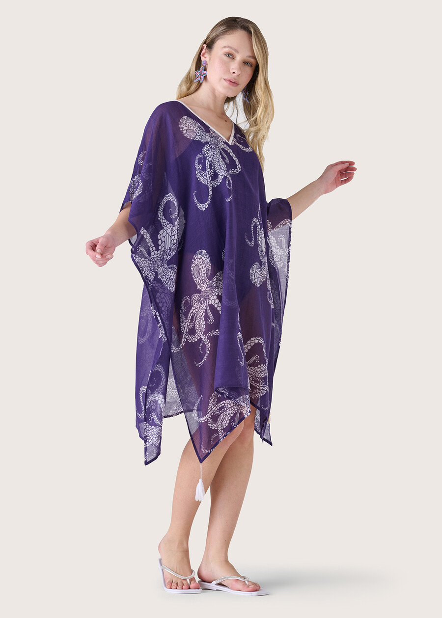 Benny 100% cotton kaftan BLU Woman , image number 2