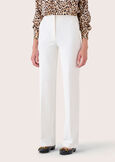 Giorgia trousers in Milano stitch BIANCO WHITENERO BLACK Woman image number 4