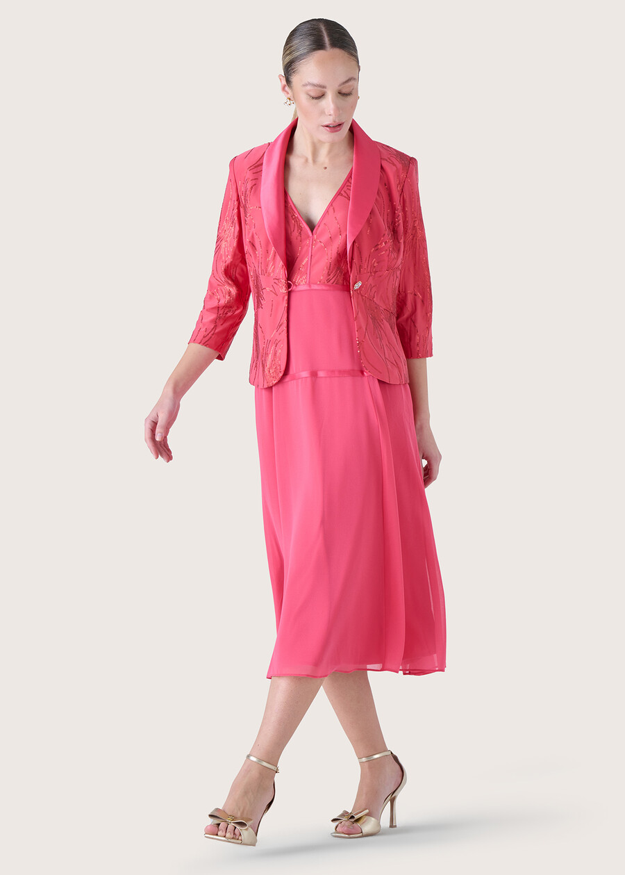 Carla outfit with dress and blazer ROSSO GERANIO Woman , image number 3