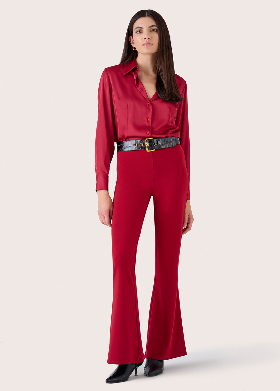 Victoria flared trousers ROSSO MARTENERO BLACKBLUE DARK BLUEMARRONE Woman , image number 2