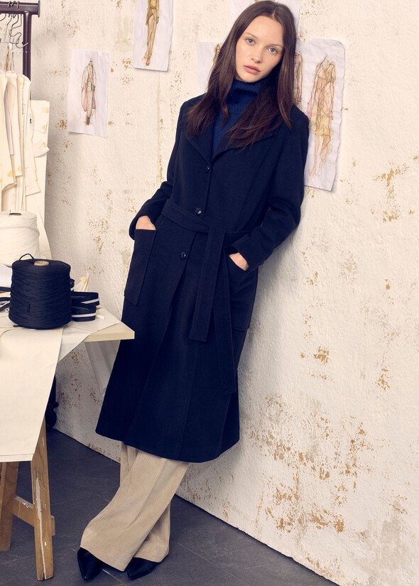 Cappotto Camillo in panno NERO BLACK Donna