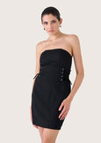 Axel dress with crisscross details NERO BLACK Woman image number 3