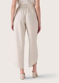 Puka linen and viscose trousers BEIGE NARCISO Woman image number 4