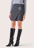 Gio skirt with silver ring GRIGIO DARK GREY Woman image number 3