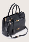 Belly eco-leather shopping bag NERO BLACKBEIGE Woman image number 4