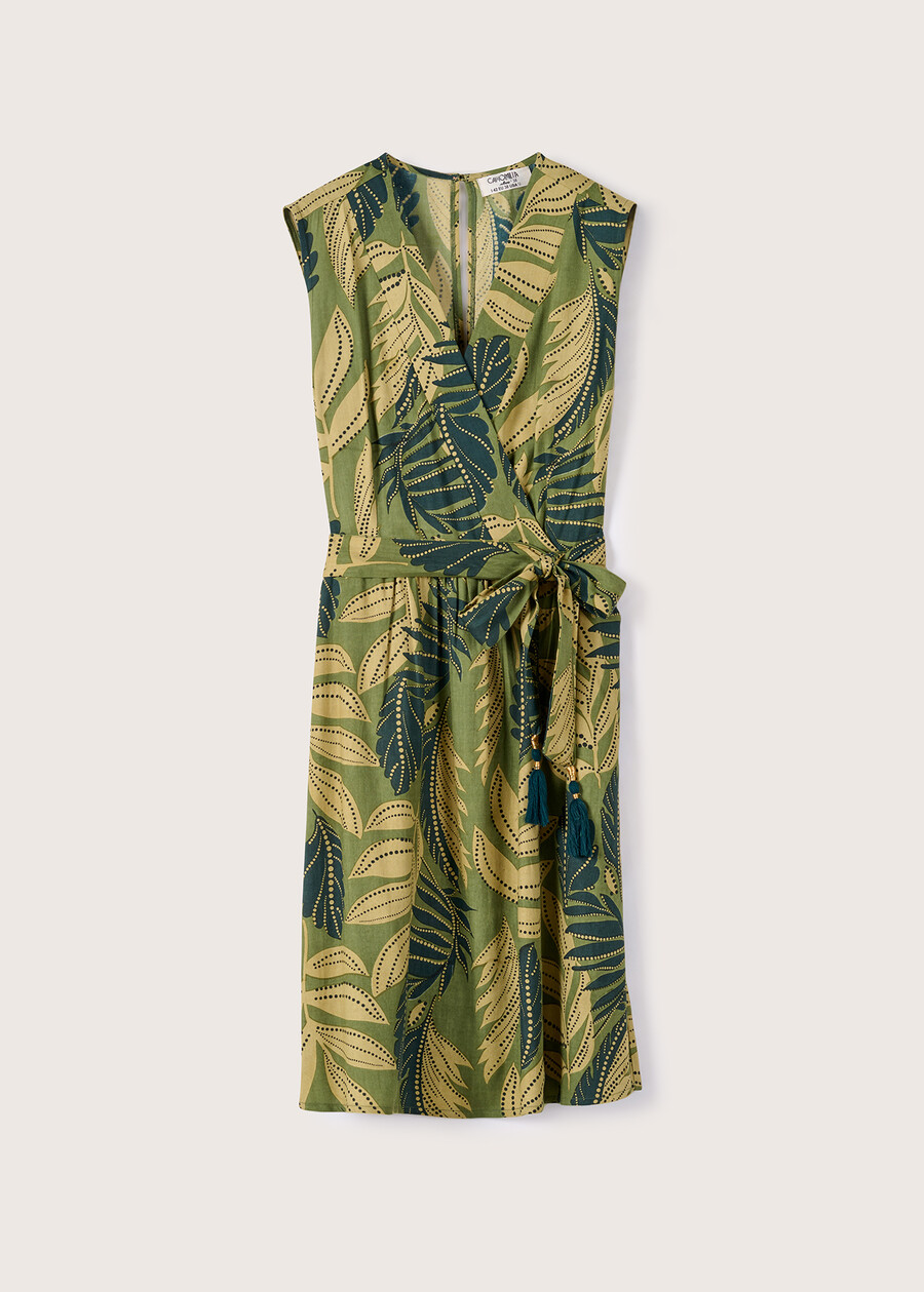 Alan Dress with Tropical Print VERDE Woman , image number 6