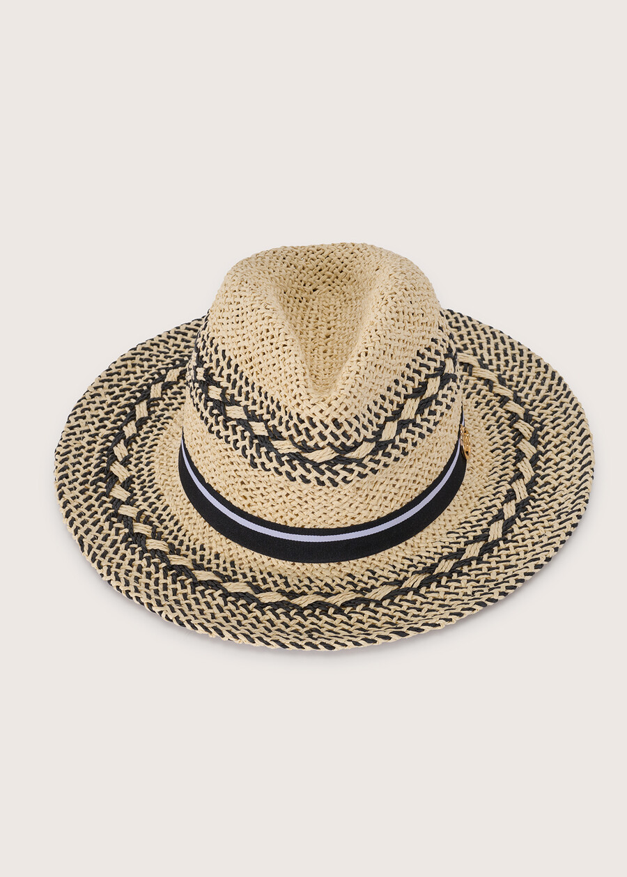 Cillin 100% straw hat BEIGE LIGHT BEIGE Woman , image number 3