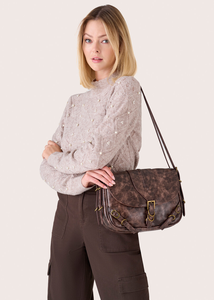 Blenda eco-leather crossbody bag MARRONE JAVA Woman , image number 2