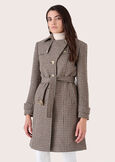 Coat with check pattern MARRONE Woman image number 2