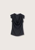 Tania jersey top NERO BLACK Woman image number 4