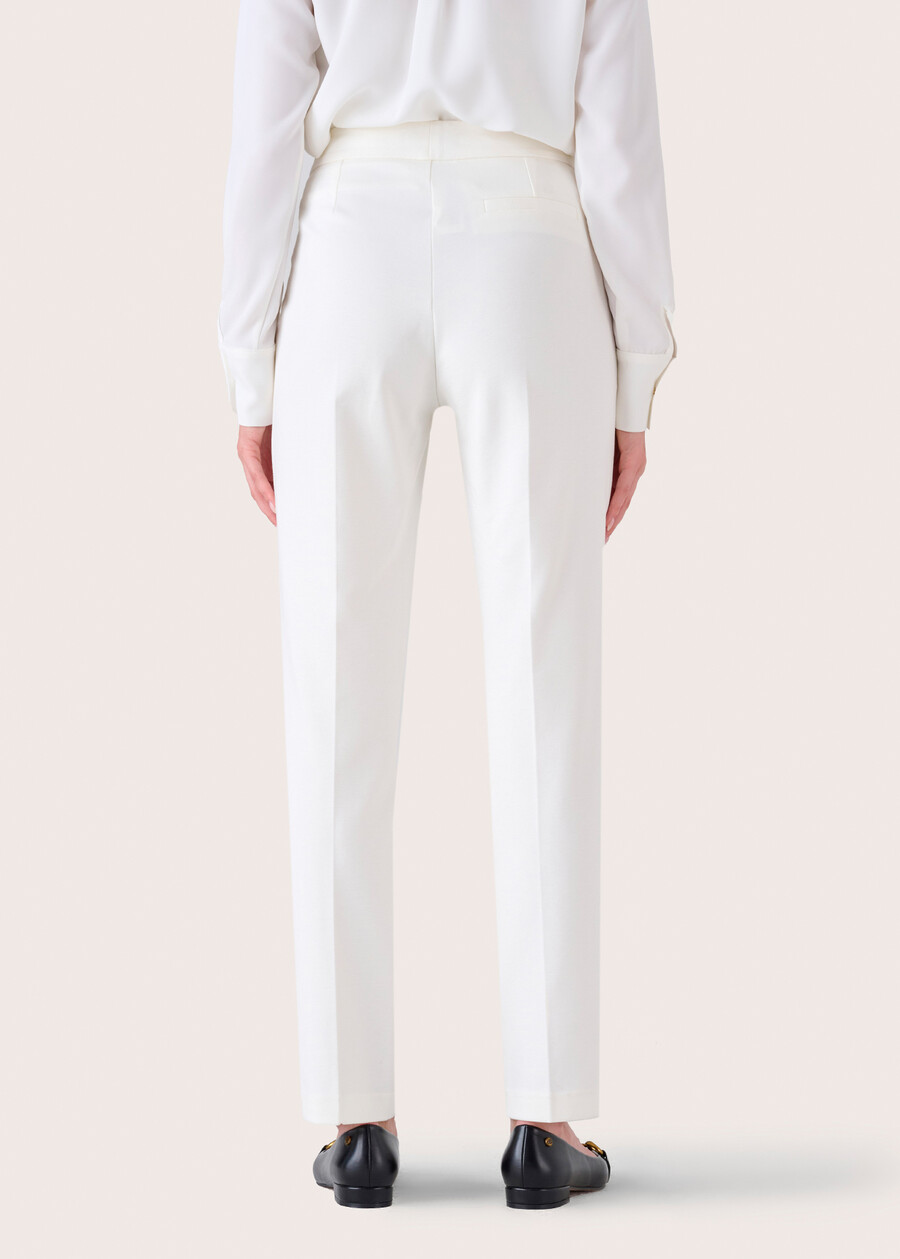 Alice trousers in Milano stitch BIANCO WHITE Woman , image number 6