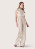 Tommy linen and viscose jumpsuit BEIGE NARCISO Woman image number 2