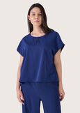 Starlette wide blouse BLUE OLTREMARE  Woman image number 2