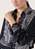 Candida satin shirt NERO BLACK Woman image number 2