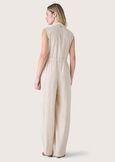 Tommy linen and viscose jumpsuit BEIGE NARCISO Woman image number 4