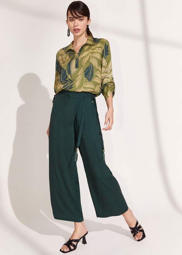 Petra Pants in Pareo Style VERDE Woman null