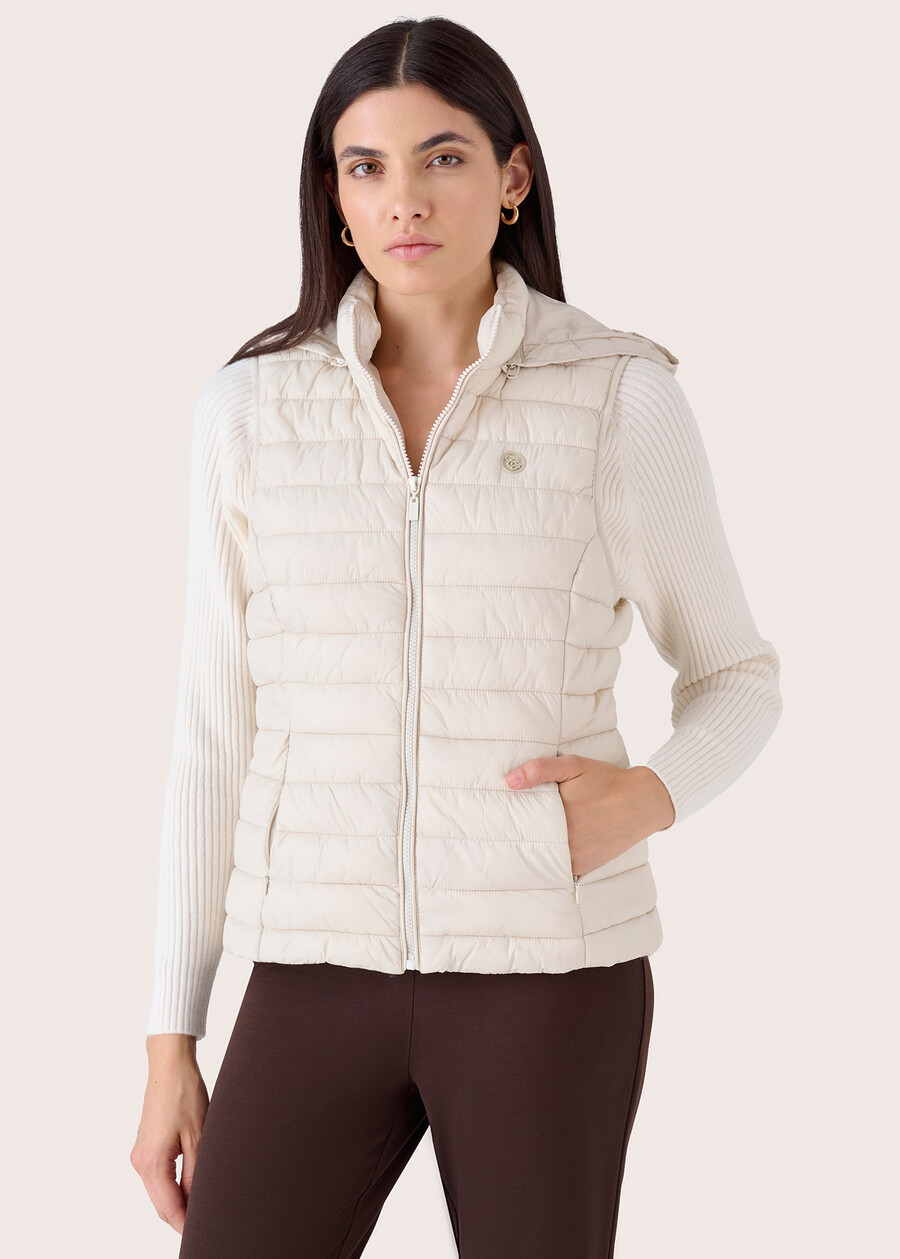 Sparta sleeveless jacket with hood GRIGIOBEIGE LATTE Woman , image number 2