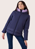 Pump double-fabric down jacket BEIGE LATTEBLUE DARK BLUE Woman image number 2