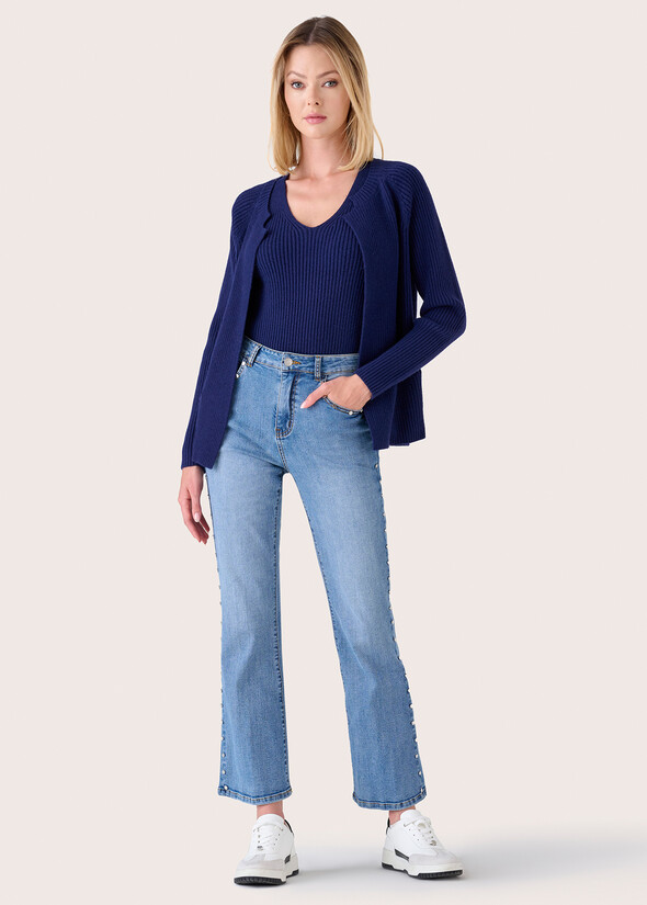 Jacqueline cotton denim trousers DENIM MEDIUM DENIM Woman null