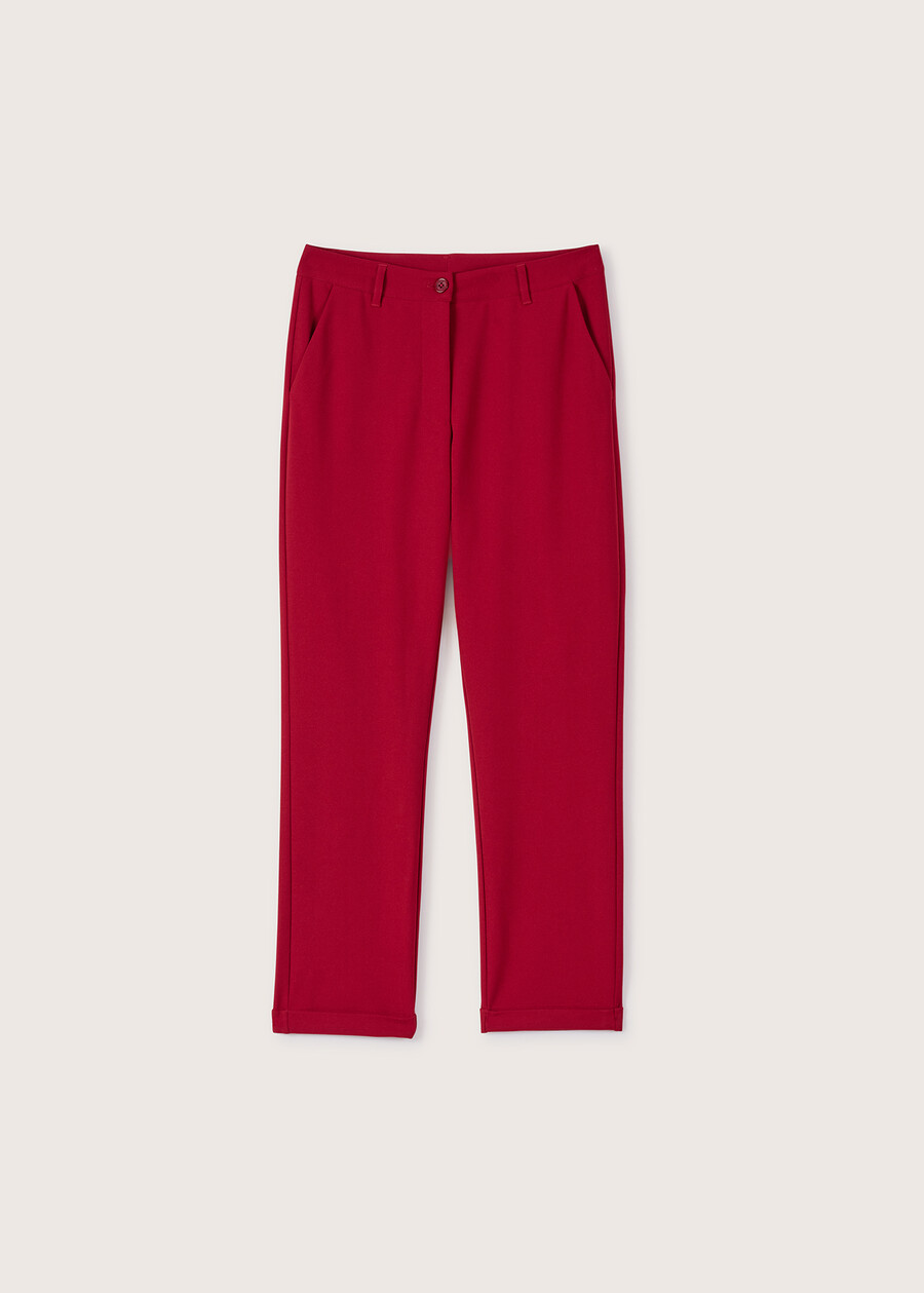 Bella straight-leg trousers ROSSO MARTEBLUE DARK BLUEMARRONE Woman , image number 4