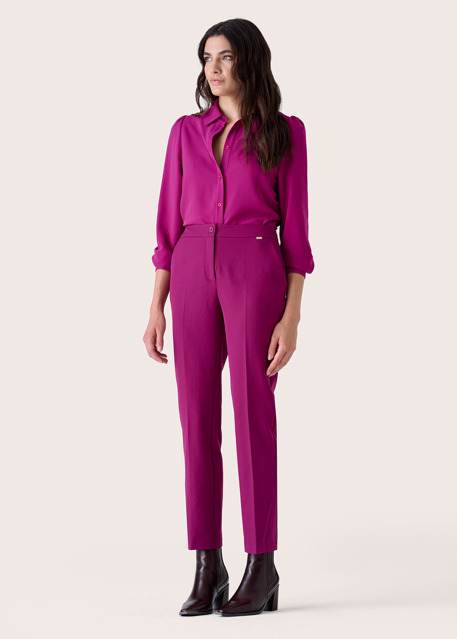 Jacqueline narrow-leg trousers ROSSO MAGENTANERO BLACKBLUE DARK BLUEVERDE BOTTIGLIA Woman , image number 2