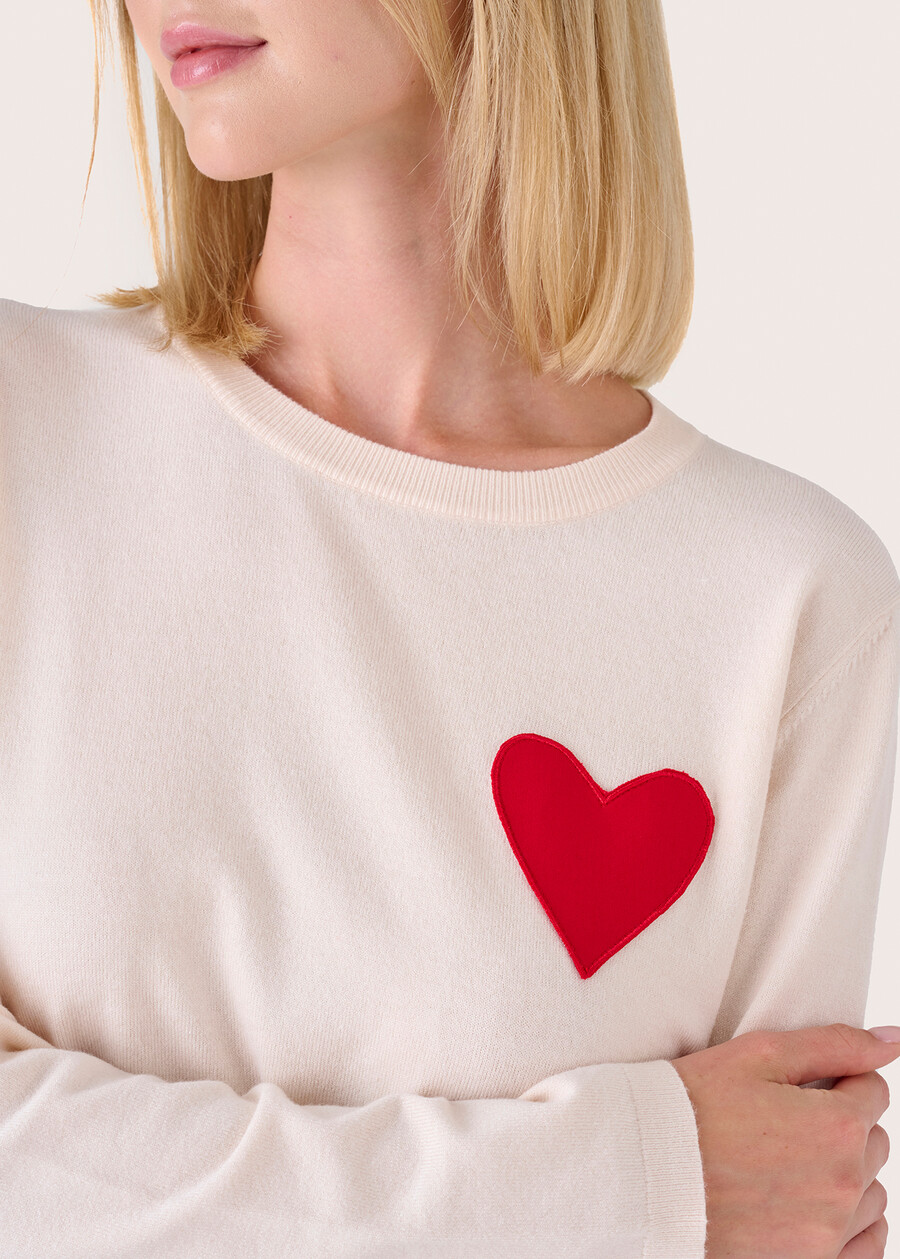 Megara sweater with heart ROSA LOTUS Woman , image number 2